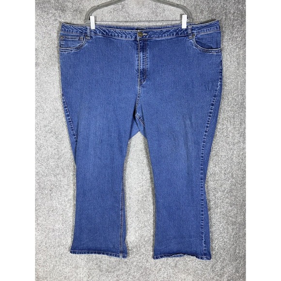 Ellos Bootcut Jeans Womens Size 30W‎ Stretch Medium Wash Blue Denim Pockets - Picture 1 of 9
